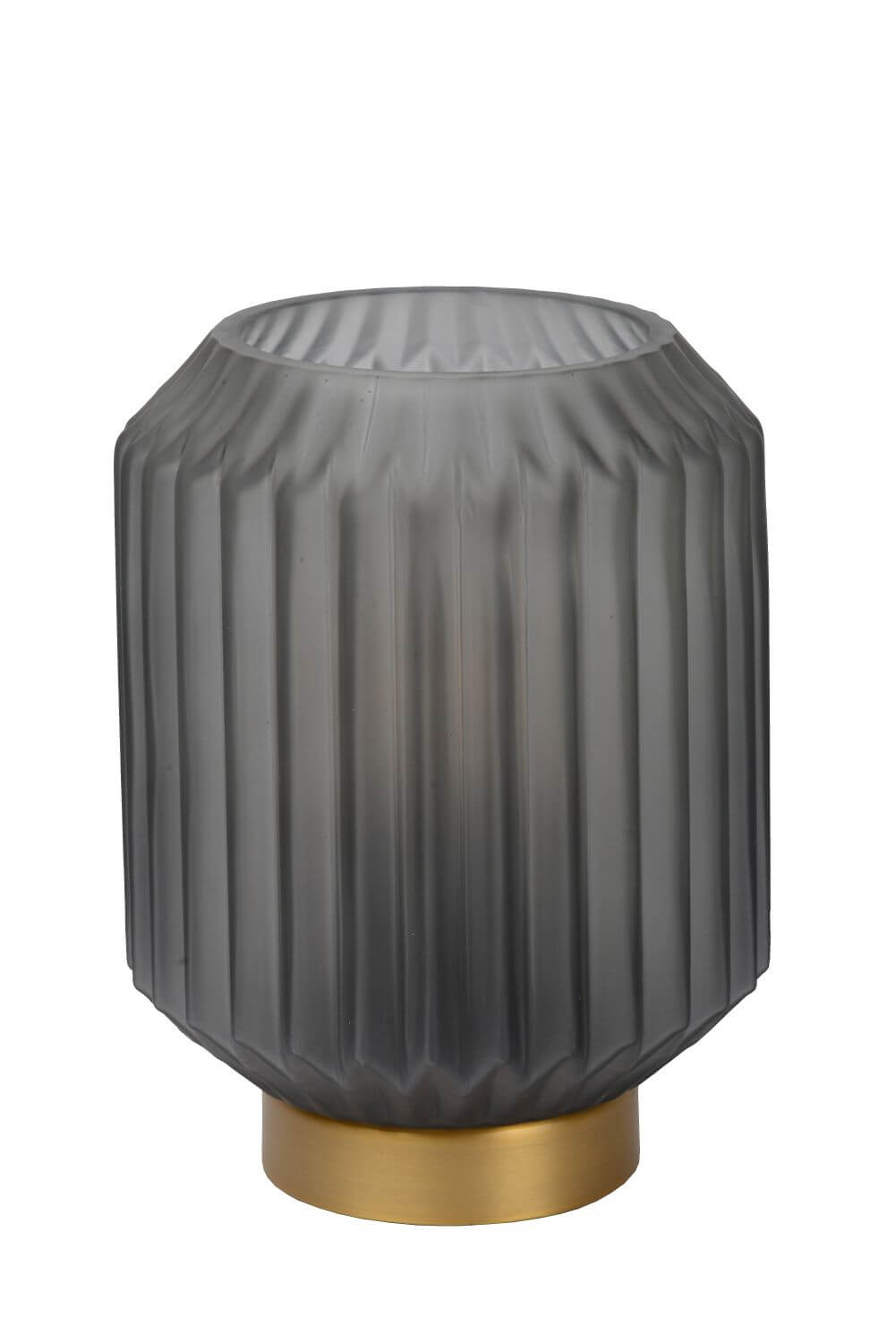 Lampe à poser Sueno grise et dorée mat, verre