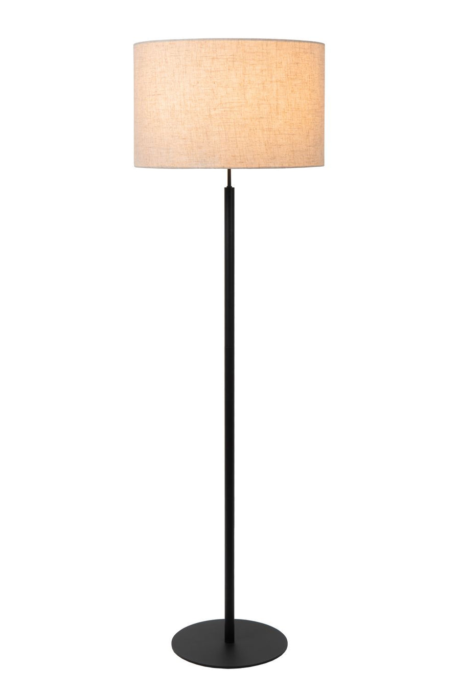 Lampadaire Maya beige et noir, coton