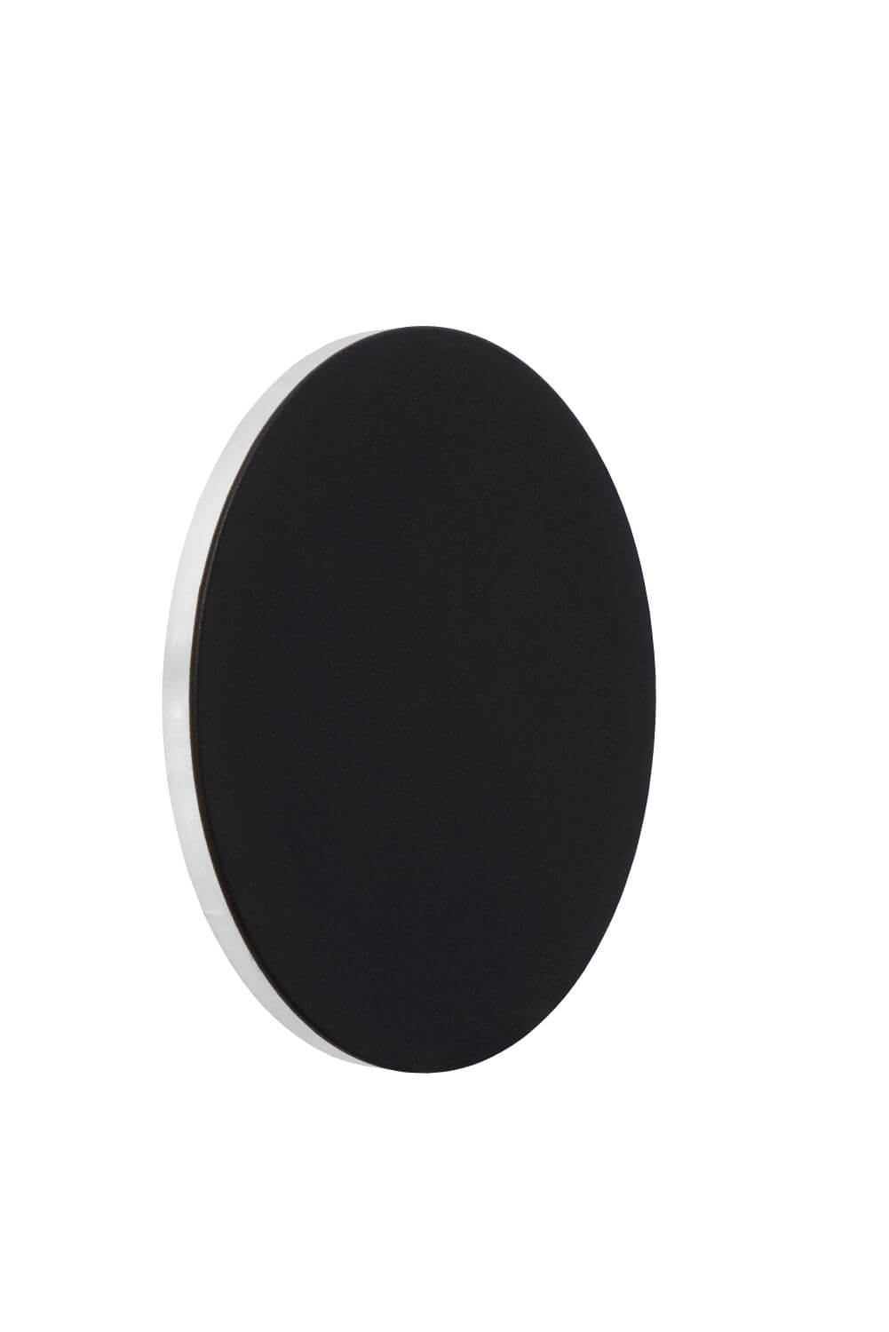 Profil du luminaire noir présentant un liseré blanc ou argenté sur la tranche