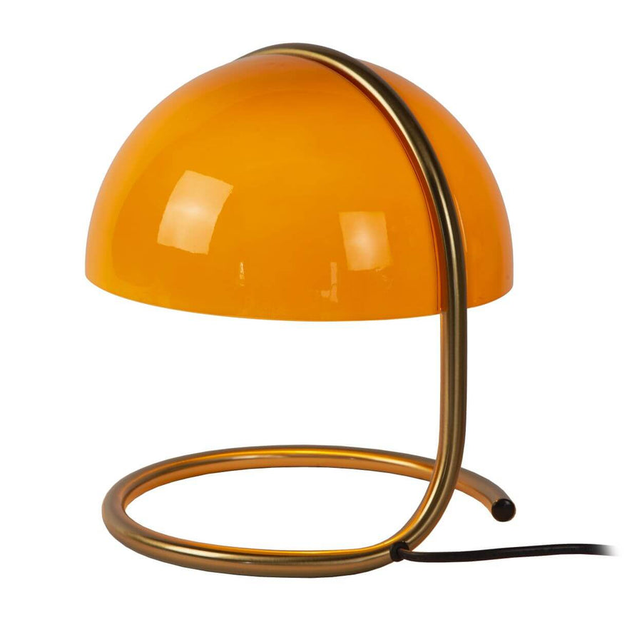 Lampe à poser Cato orange et dorée mat, verre