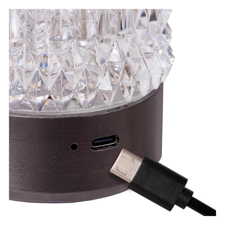 Lampe extérieure Lili noire et chromée