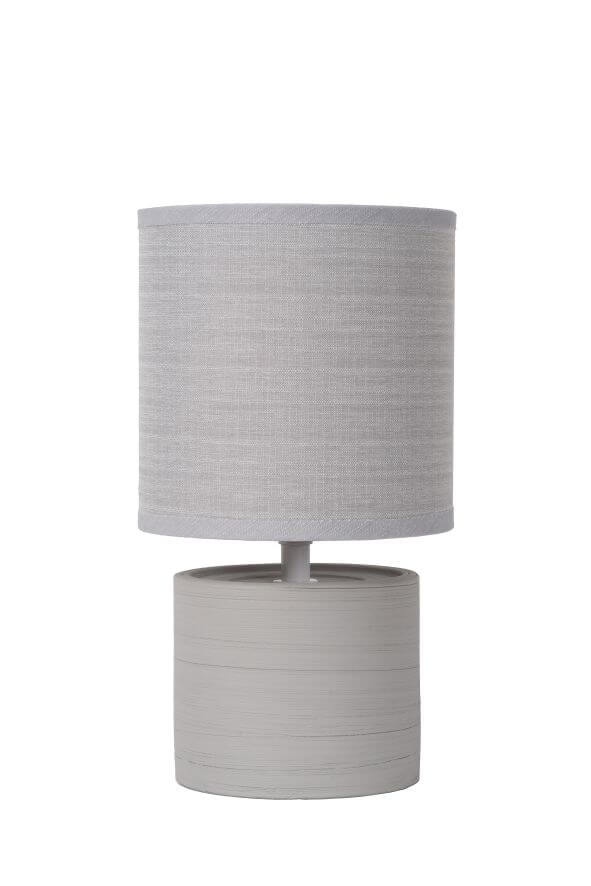 Lampe à poser Greasby grise, coton