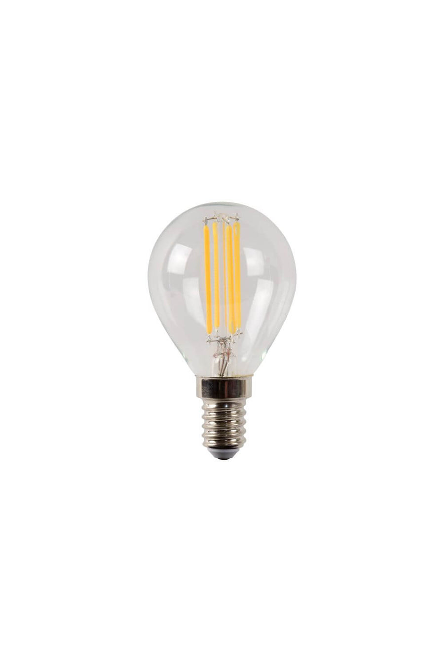 Ampoule LED E14 sphérique à filament transparente, 4 W | Lucide