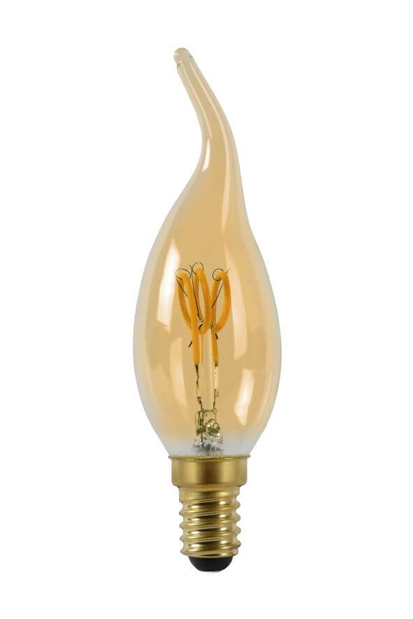 Ampoule LED E14 à filament ambrée, 3 W | Lucide