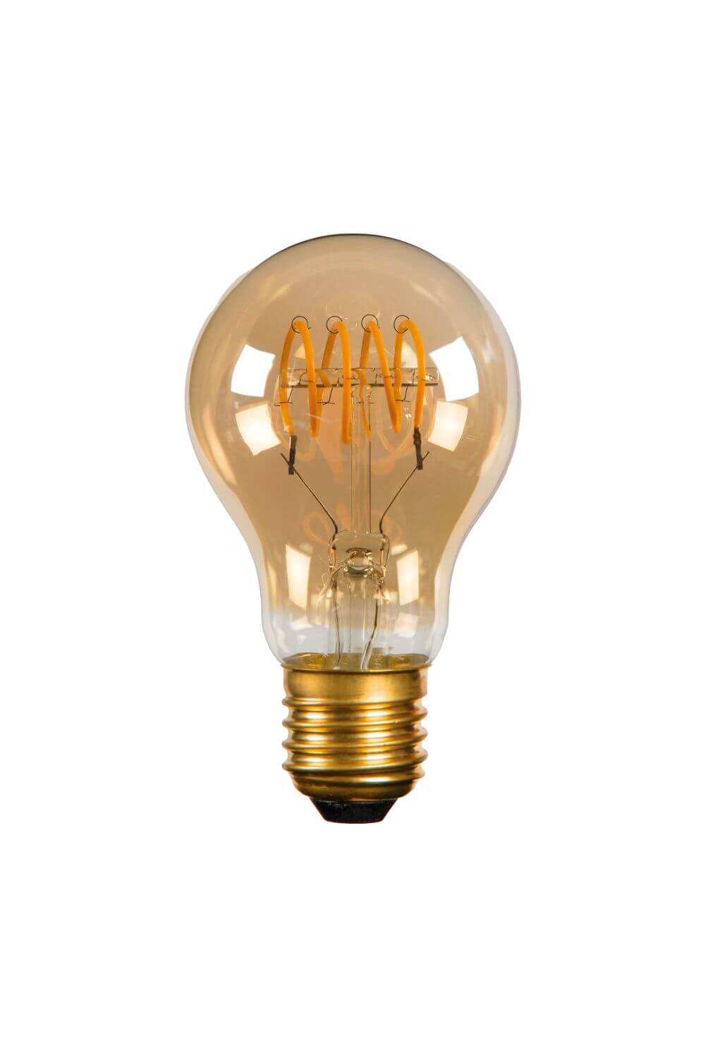 Ampoule LED E27 standard à filament ambrée, 5 W | Lucide