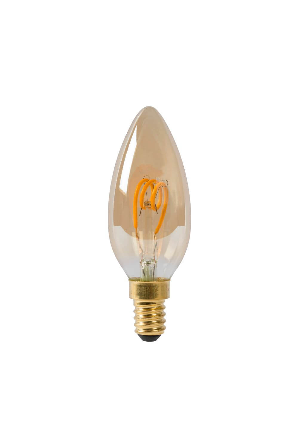 Ampoule LED E14 flamme à filament ambrée, 3 W | Lucide