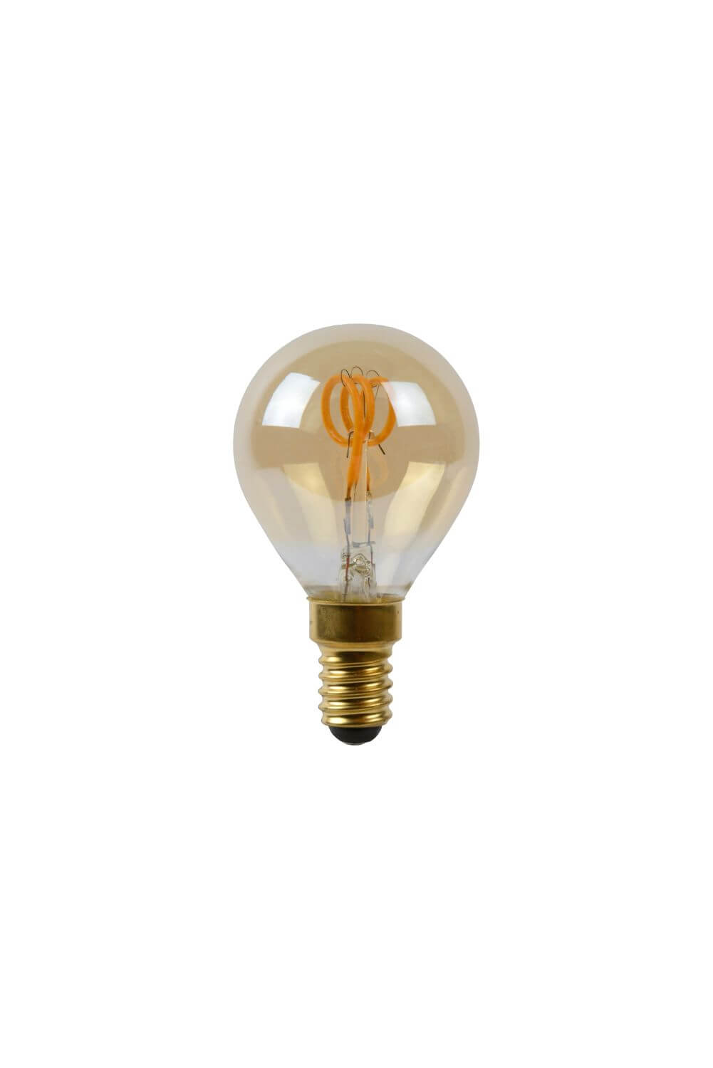 Ampoule LED E14 sphérique à filament ambrée, 3 W | Lucide