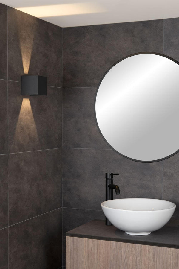 Applique murale AXI noire, H 10 cm