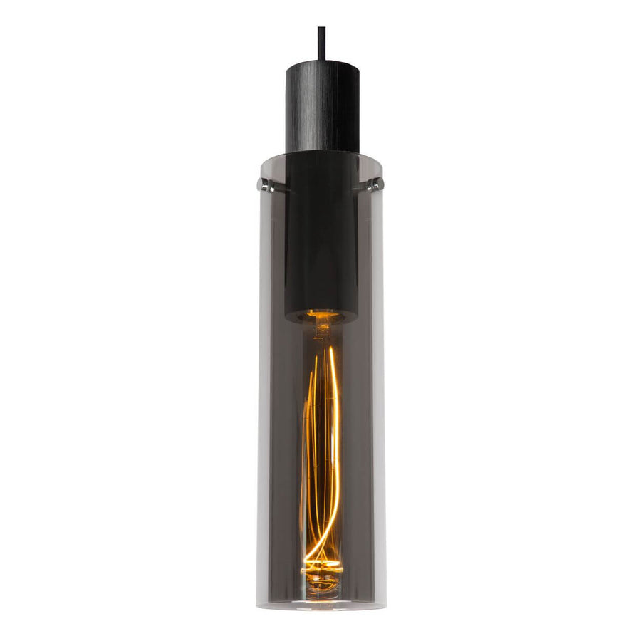 Suspension Orlando fumée et grise, verre