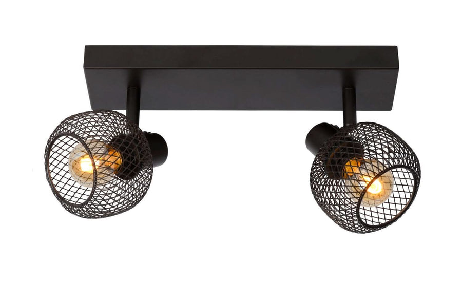 Plafonnier Maren 2 lumières noir