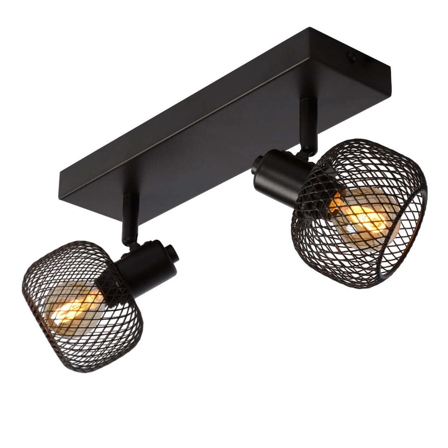 Plafonnier Maren 2 lumières noir
