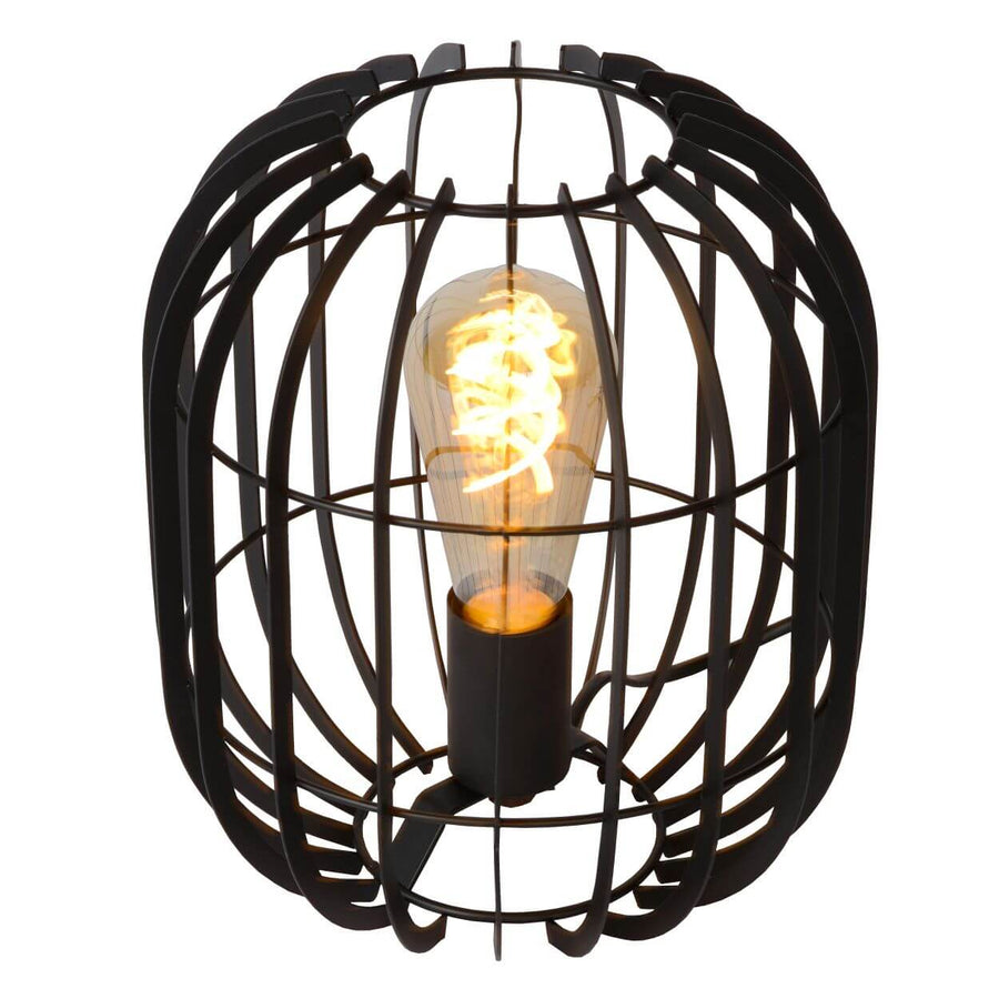 Lampe à poser Reda noire, H 26 cm
