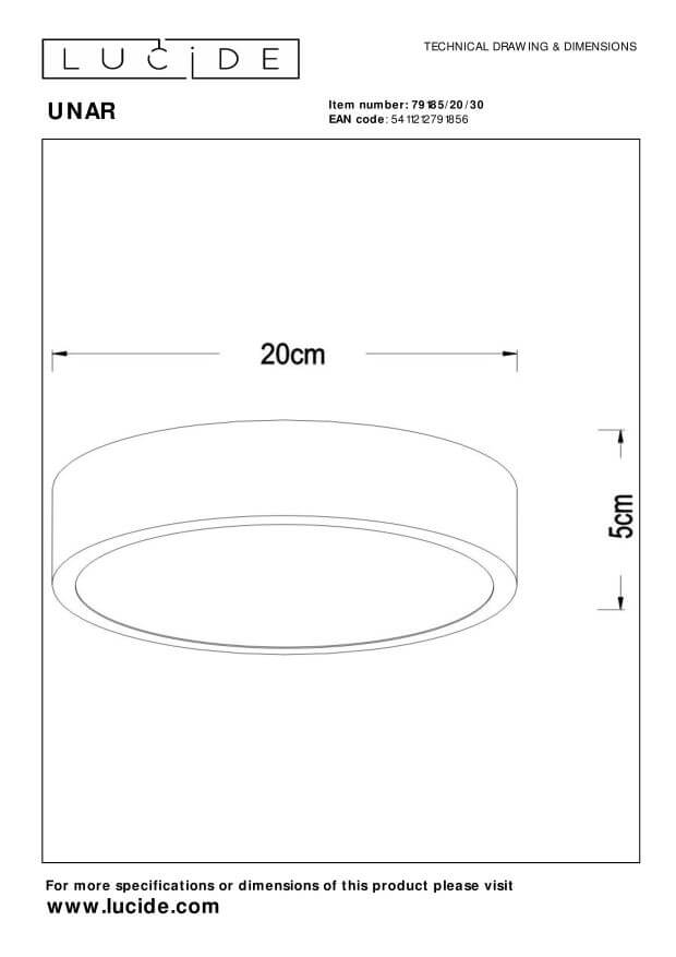 Plafonnier Unar noir et opale, Ø 20 cm