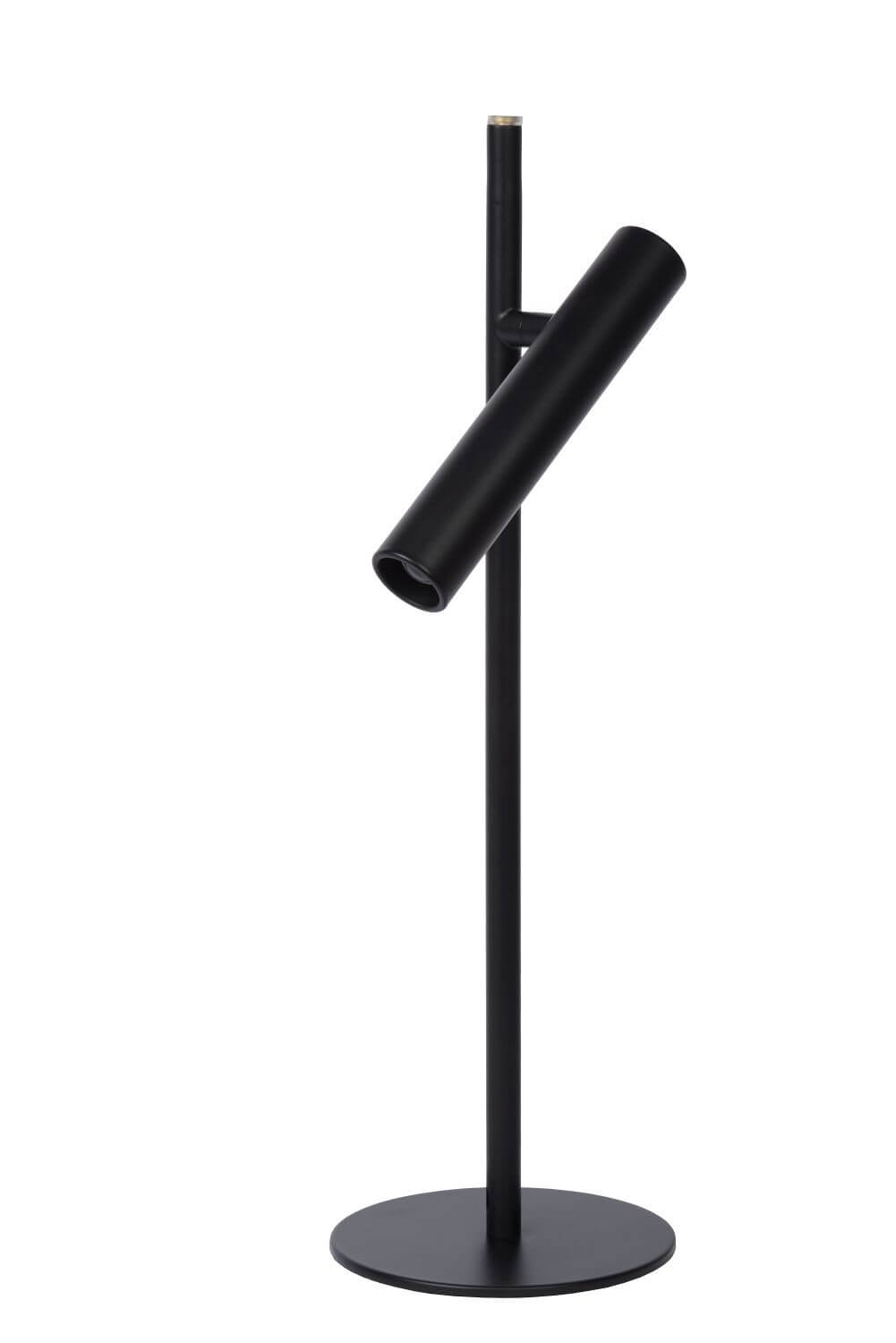 Lampe entière sur fond blanc, projecteur incliné vers le bas, éteint