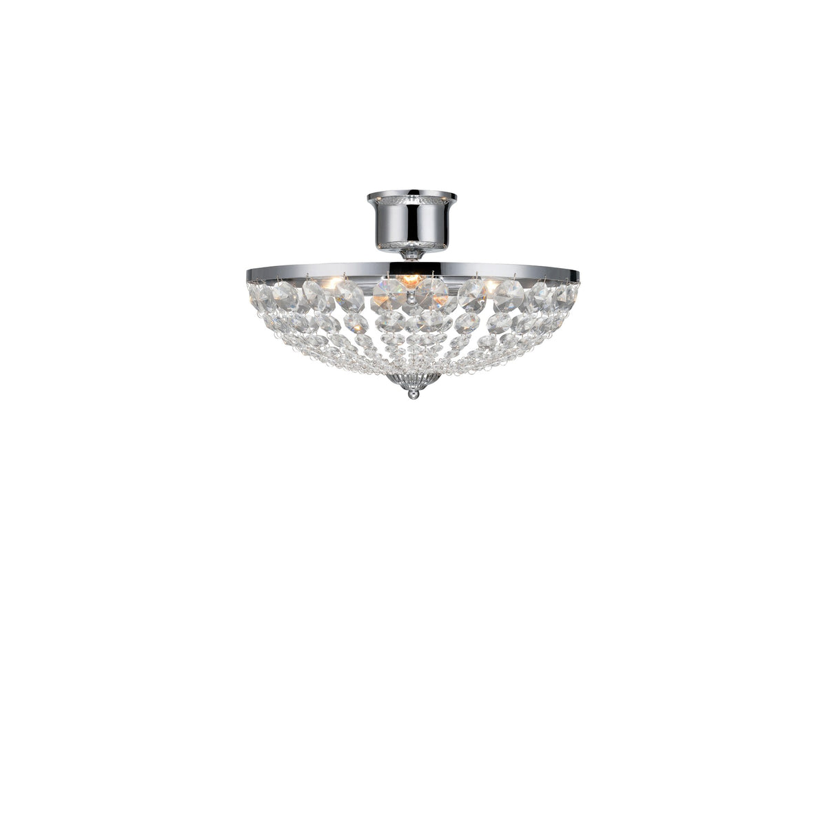 Plafonnier Gränsö 3 lumières chromé et cristal