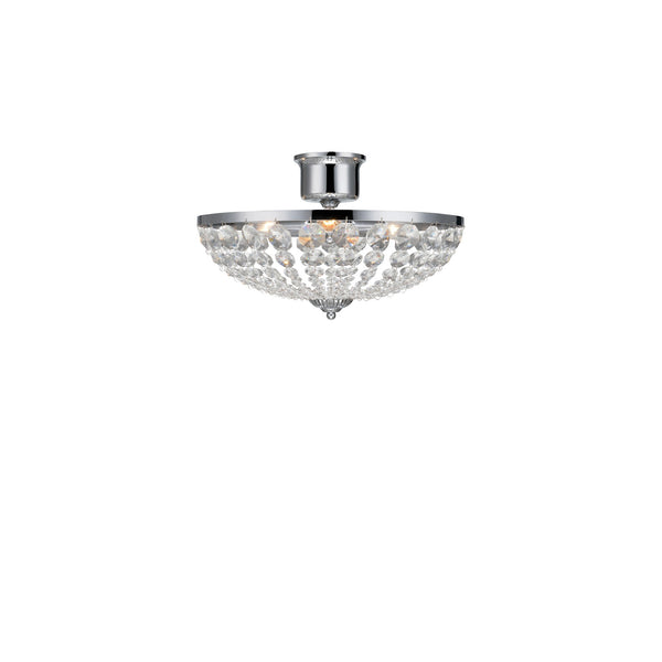 Plafonnier Gränsö 3 lumières chromé et cristal