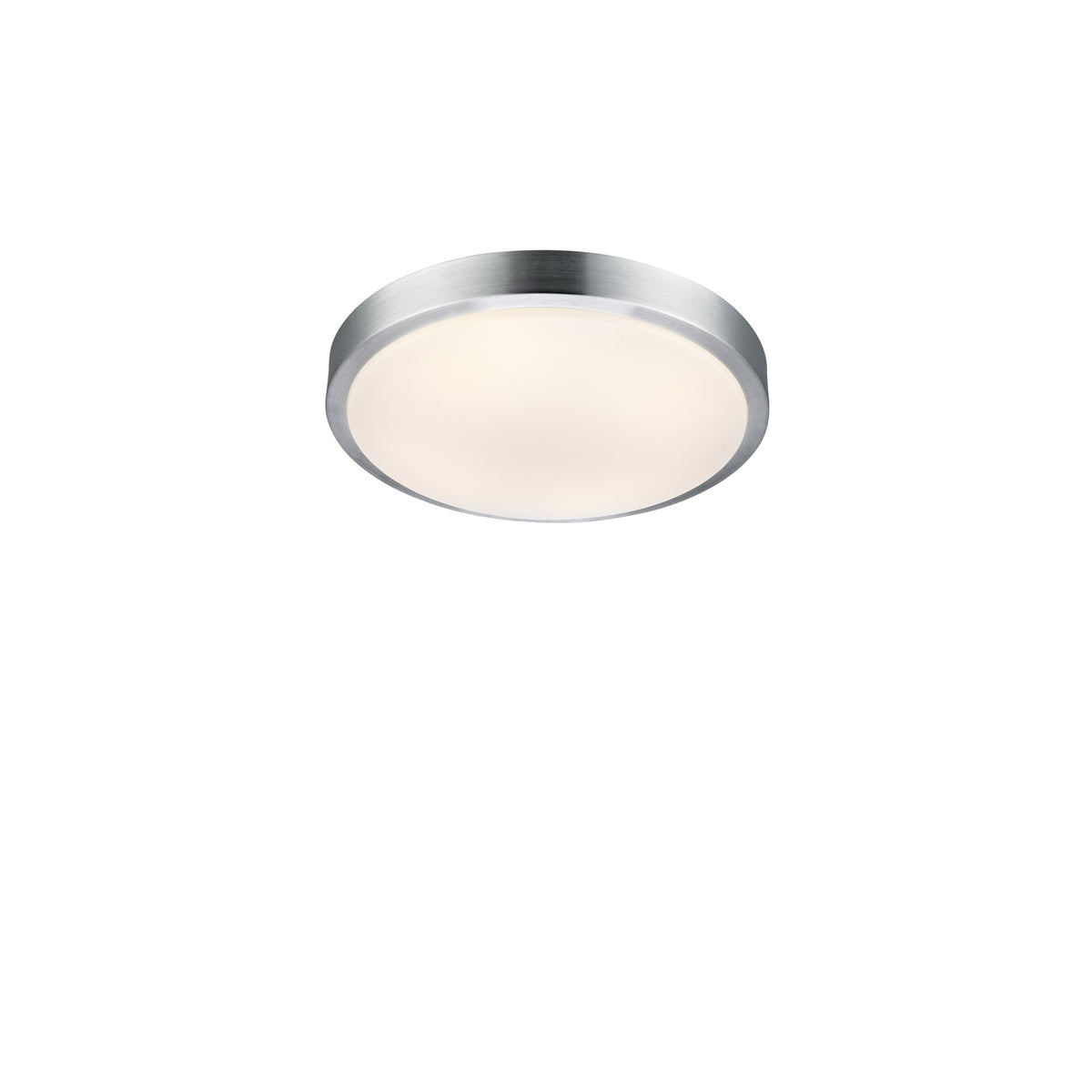 Plafonnier de salle de bain Moon blanc et aluminium 39 cm