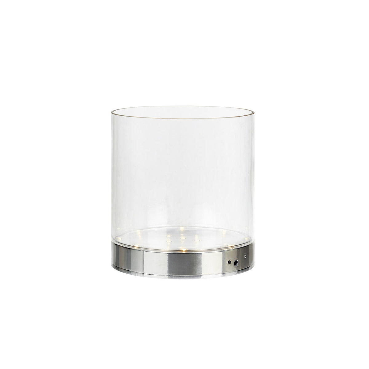 Lampe à poser Bouquet chromée et verre transparent