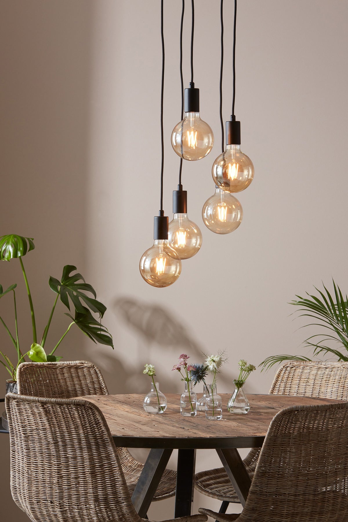 Suspension Sky sur platine ronde