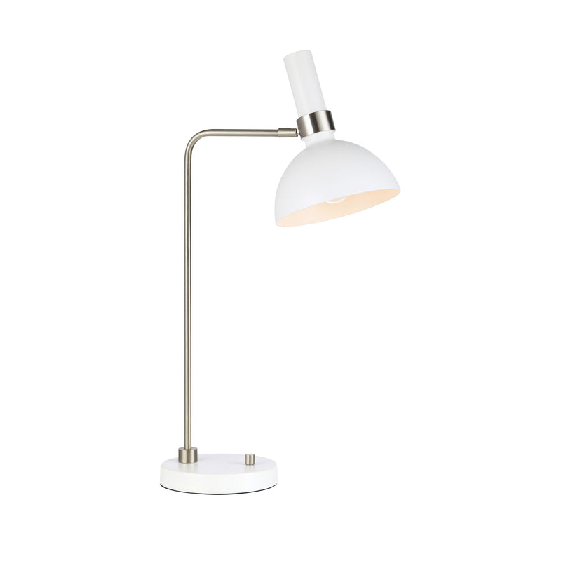 Lampe à poser Larry blanche et acier