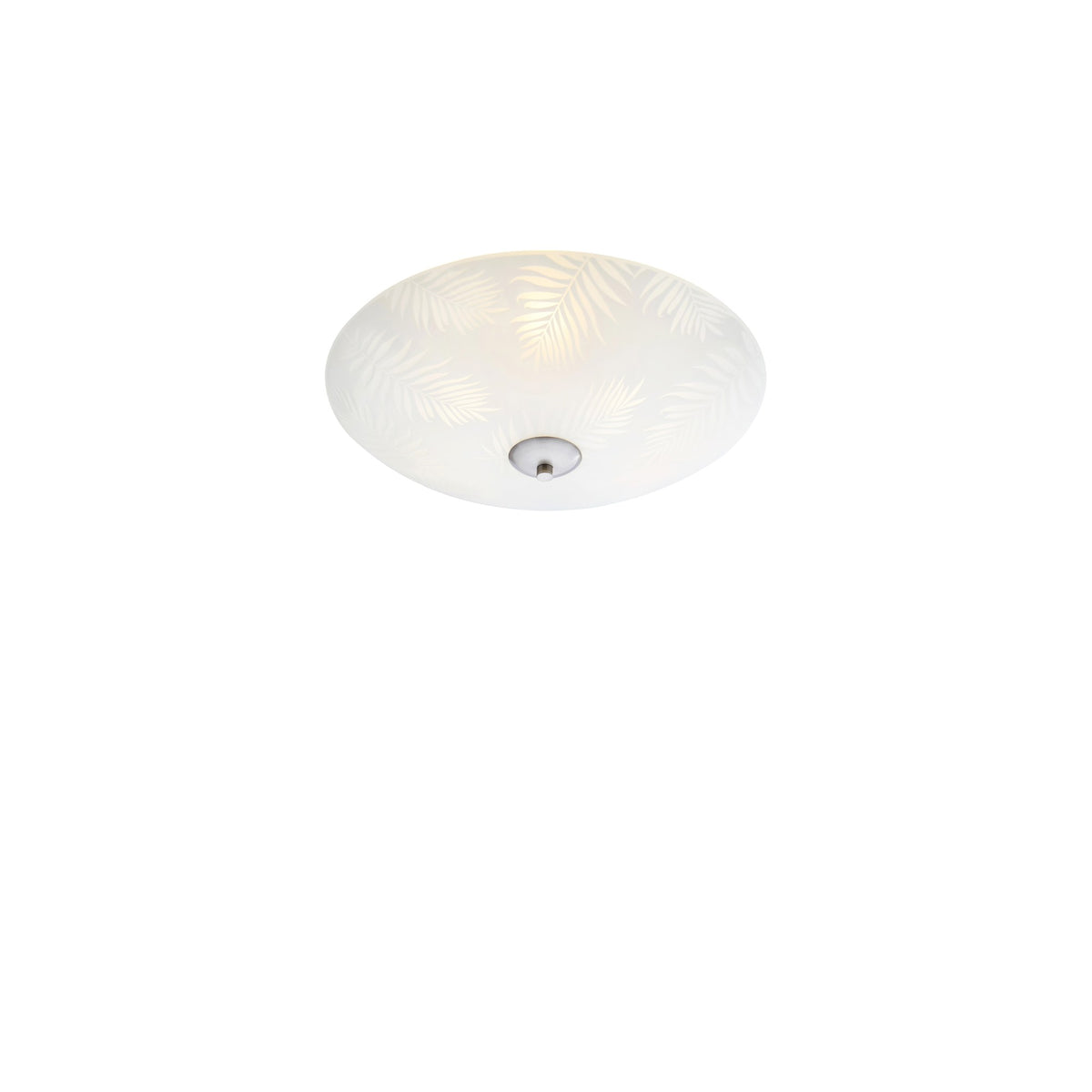 Plafonnier Blad en verre blanc et acier