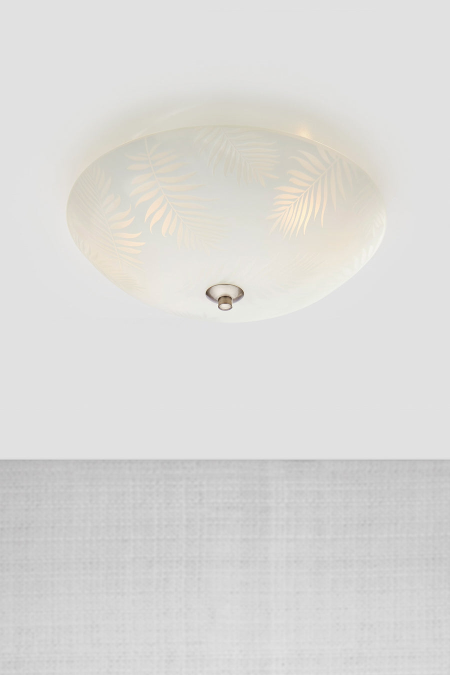 Plafonnier Blad en verre blanc et acier