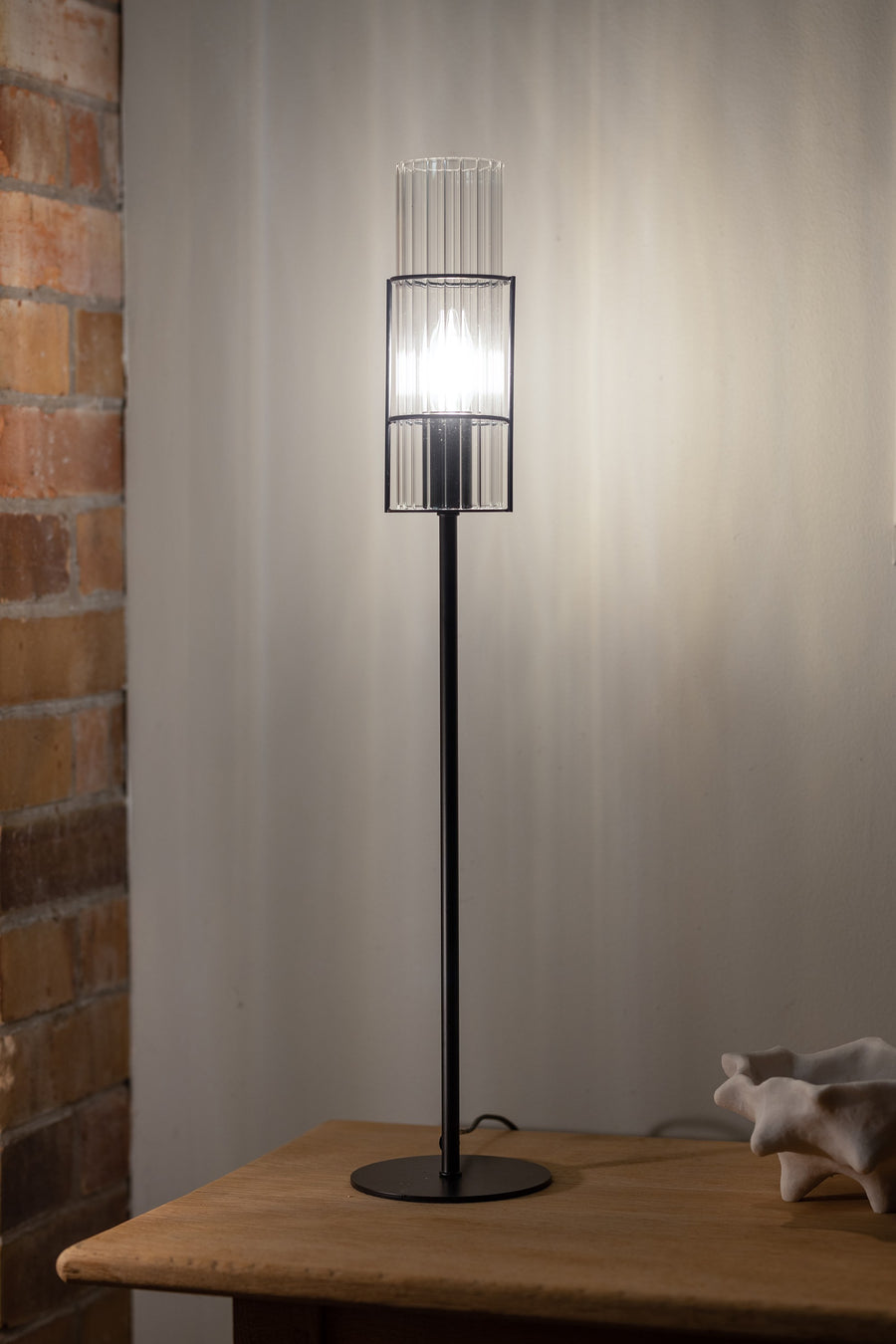 Lampe à poser Tubo en verre