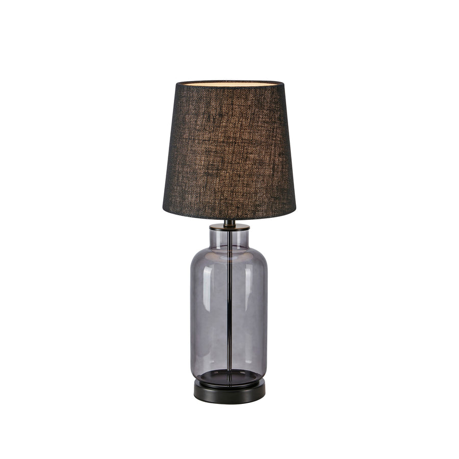 Lampe à poser Costero avec abat-jour en jute