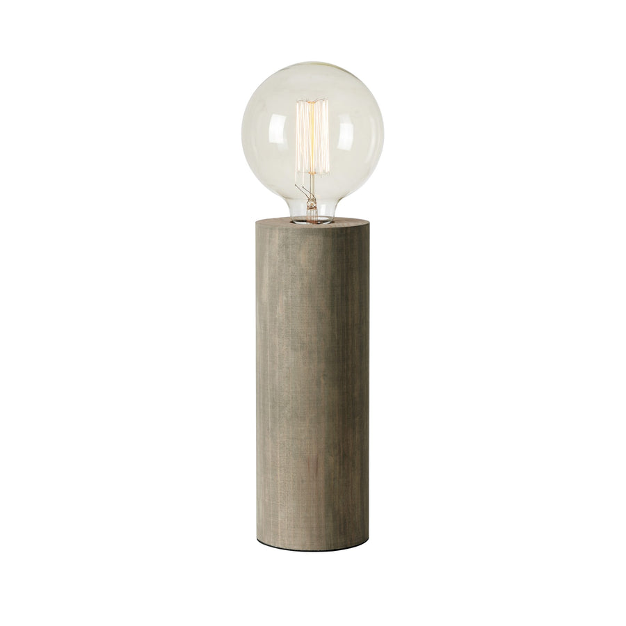 Lampe à poser Legna en bois teinté gris