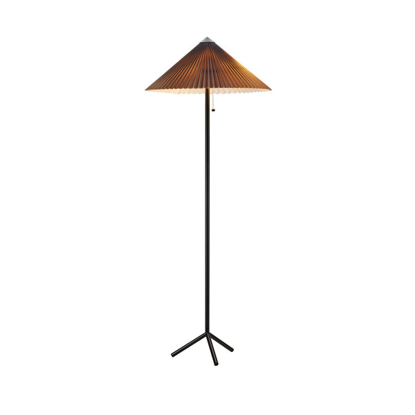 Lampadaire Plisado 2 lumières noir et gris