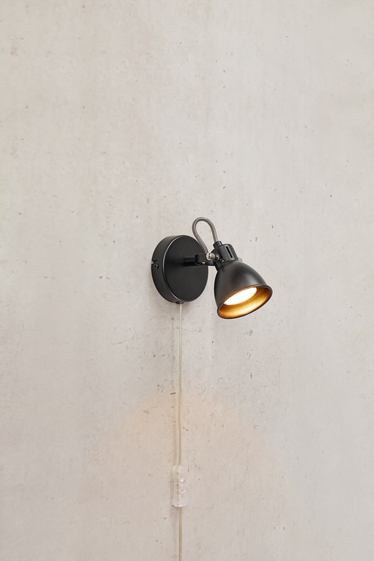 Applique murale Mion noire mate