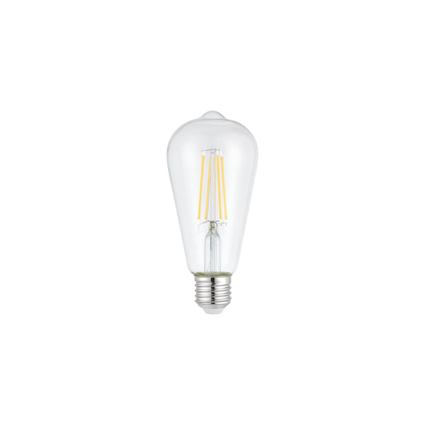 Ampoule LED E27 Edison ST64 6 W à variateur 3 positions verre transparent