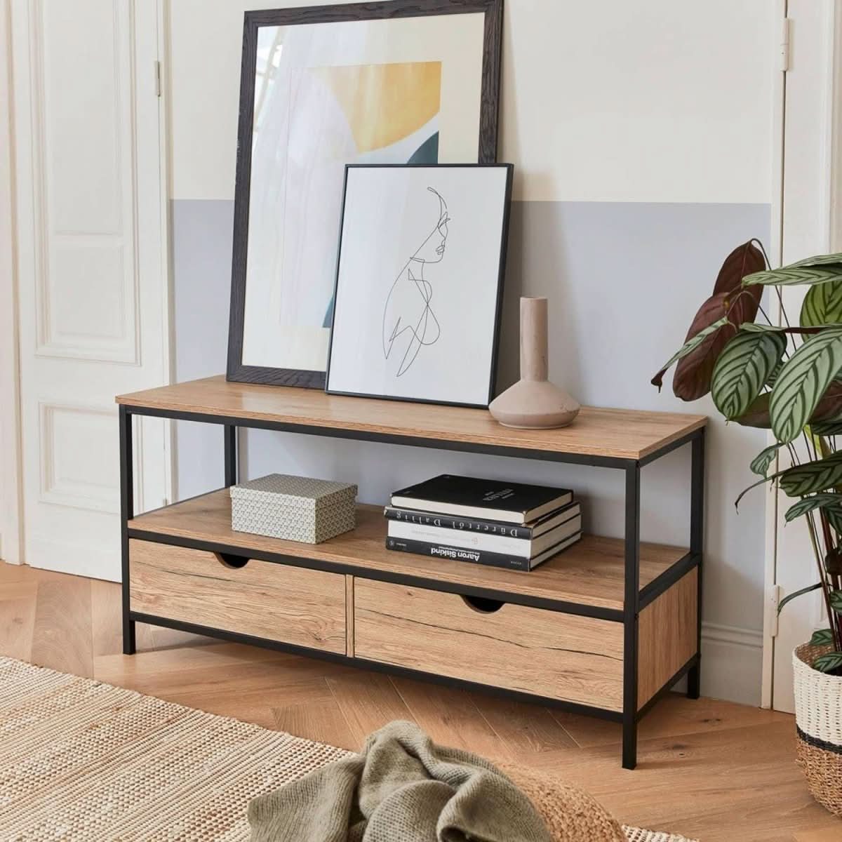 Meuble TV Bois Métal Loft | Vital - Designix Meuble TV