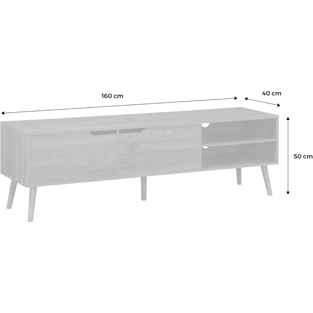 Meuble TV Bois Noyer | Pétale - Designix Meuble TV