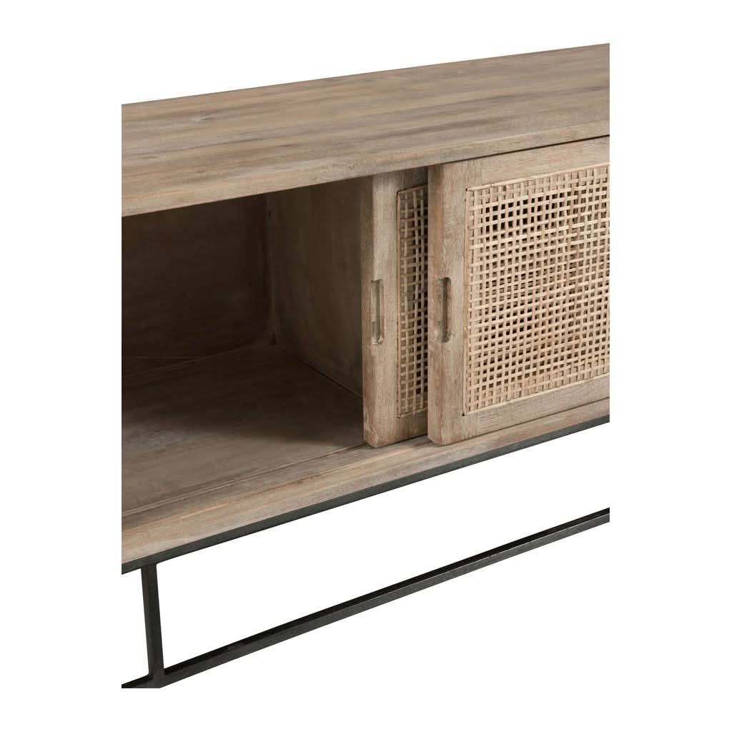 Meuble TV Rotin Bois Naturel - Designix
