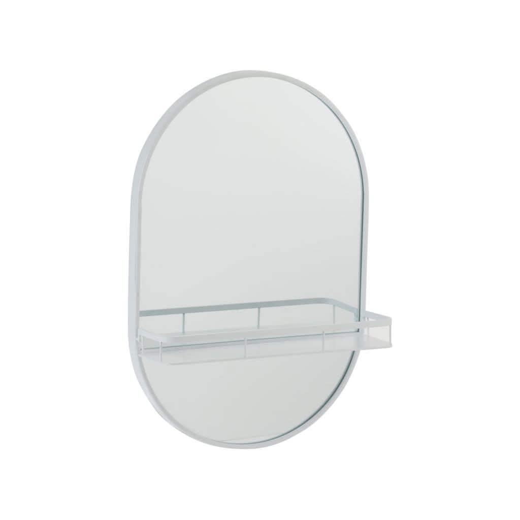 Miroir Ovale Métal Blanc - Designix