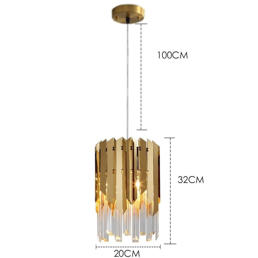 Petit rond en cristal doré moderne et luxueux | Designix - Amazon 1 Light China warm light - https://designix.fr/