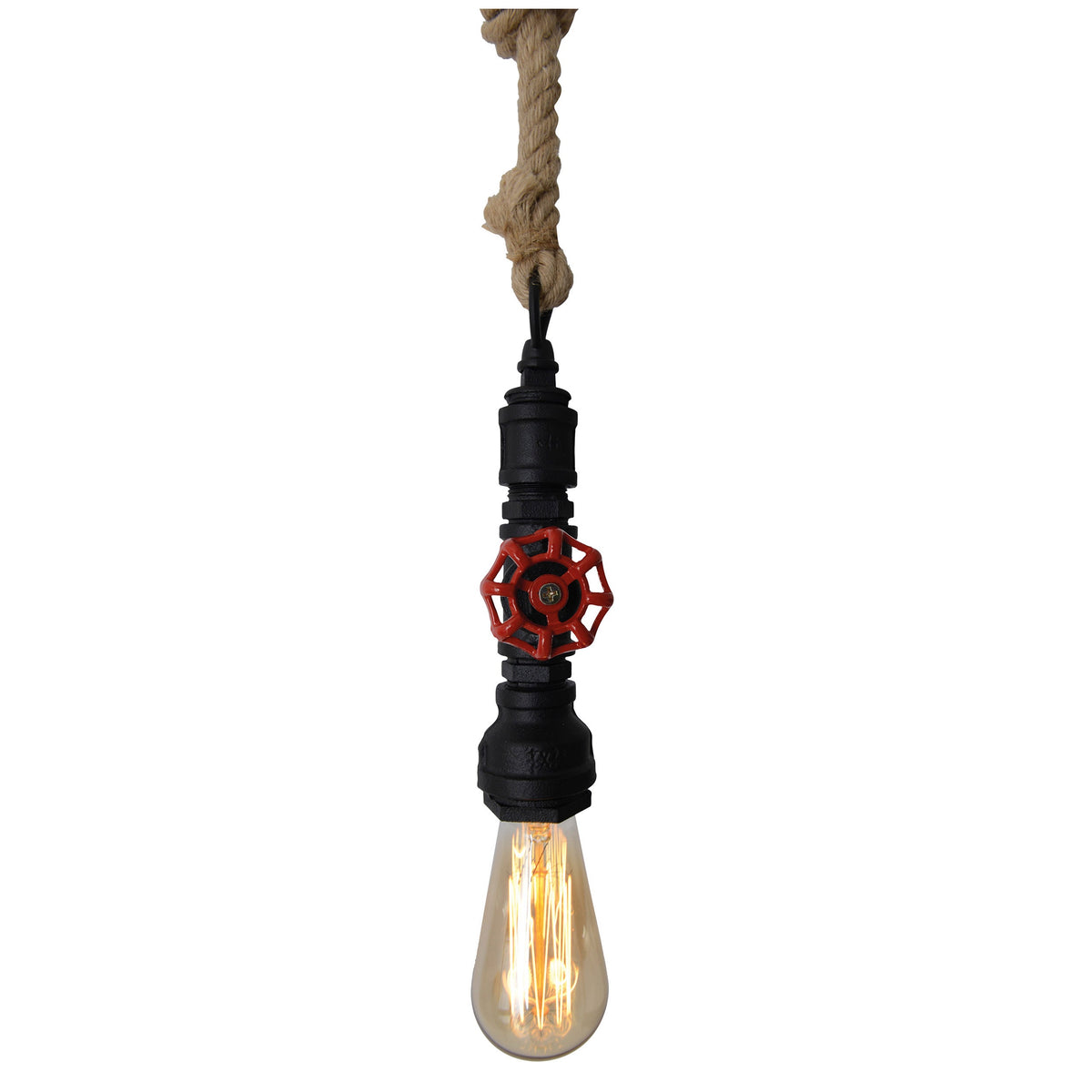 Suspension Regia noire, H 145 cm