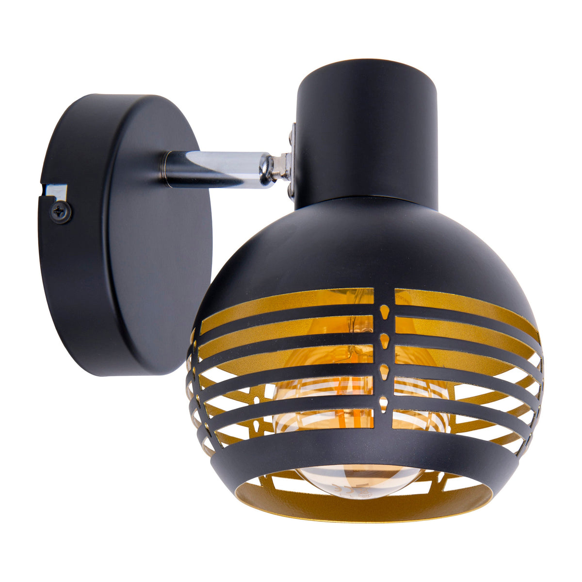 Plafonnier Casco noir, L 23 cm