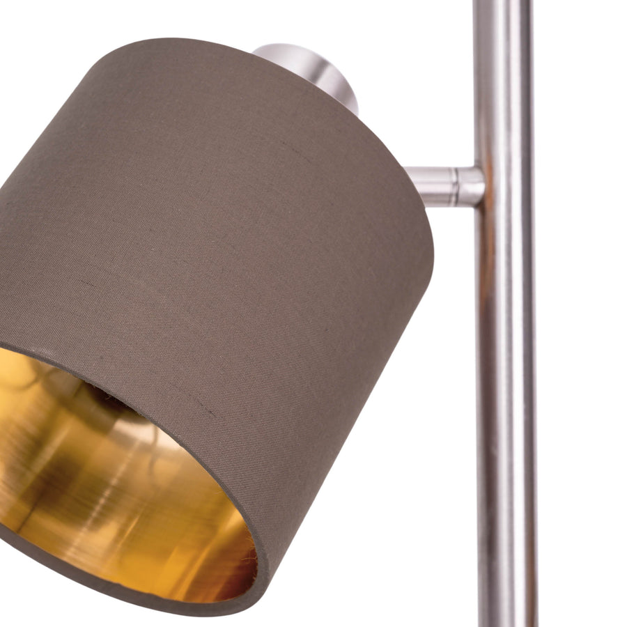 Lampadaire Maron marron, tissu