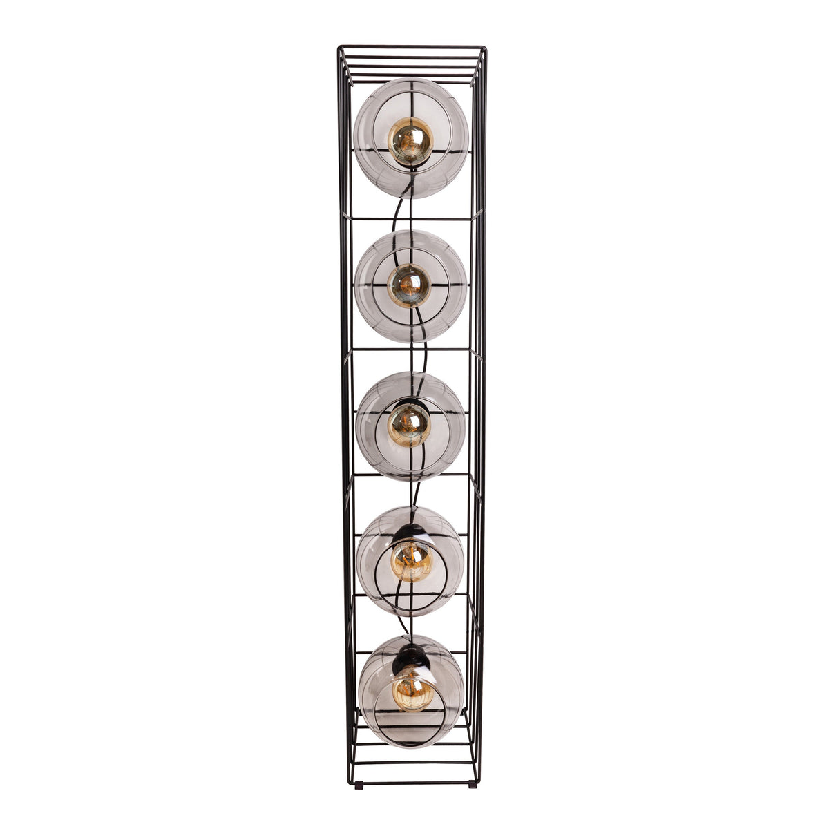 Lampadaire Cesta noir, verre