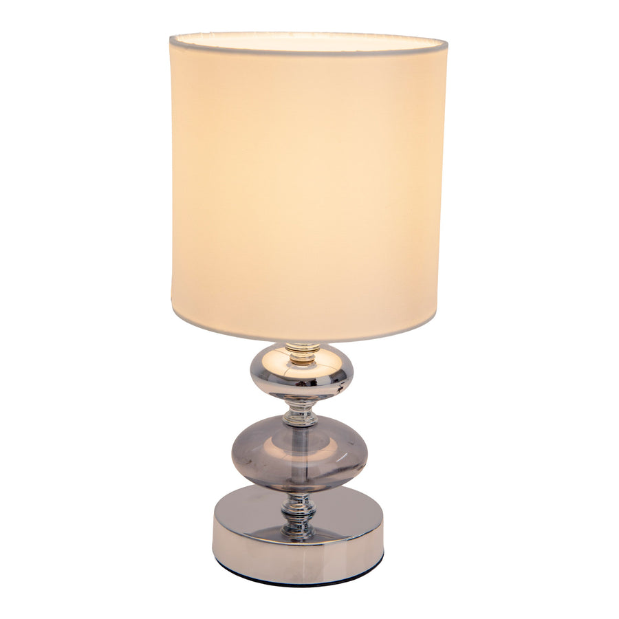 Lampe à poser Mali blanche, tissu