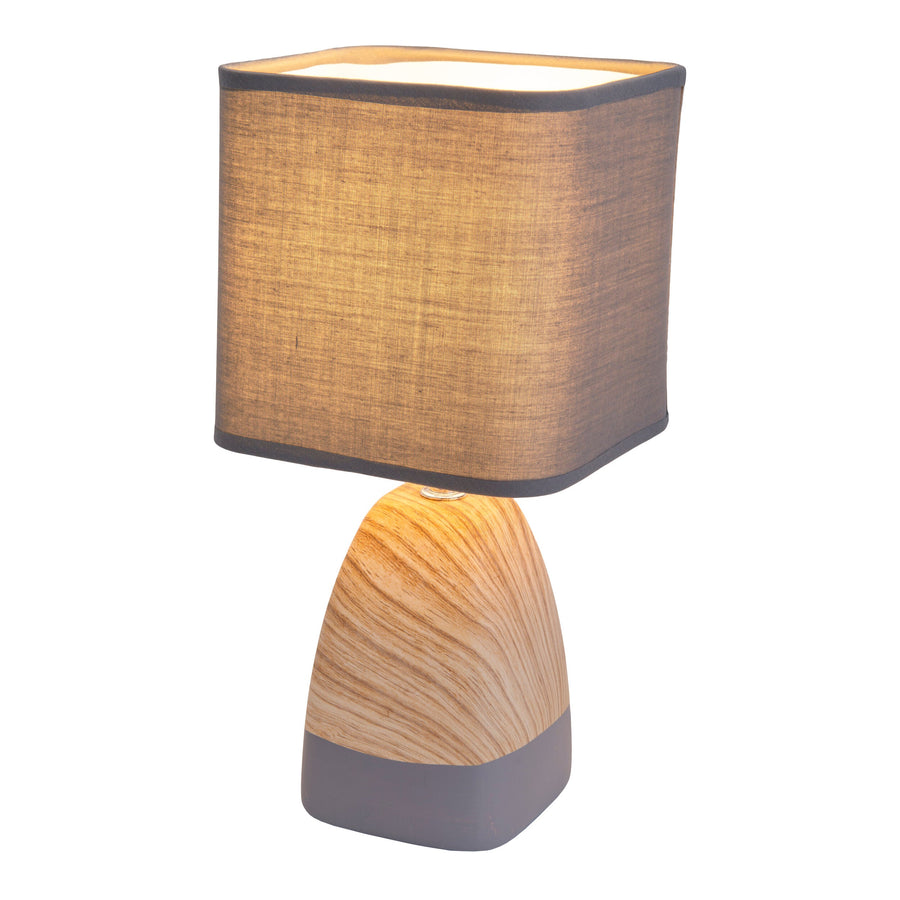 Lampe à poser Cremona marron, tissu