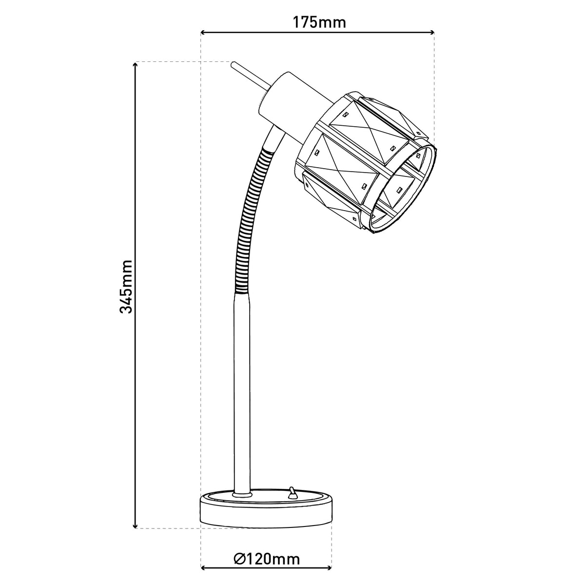 Lampe à poser Josefa transparente