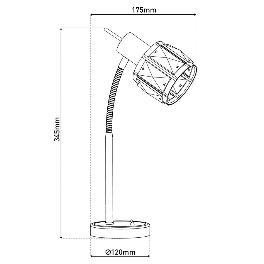 Lampe à poser Josefa transparente