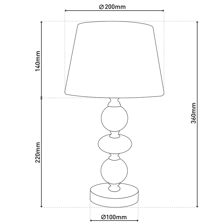 Lampe à poser Araga, tissu