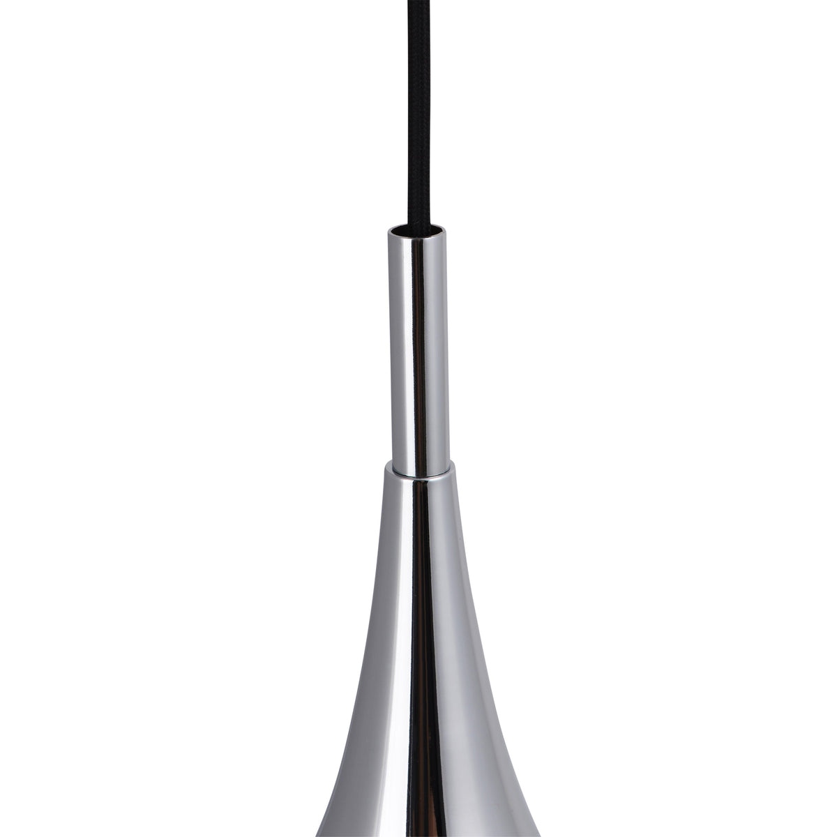 Suspension Style chromée, H 139 cm
