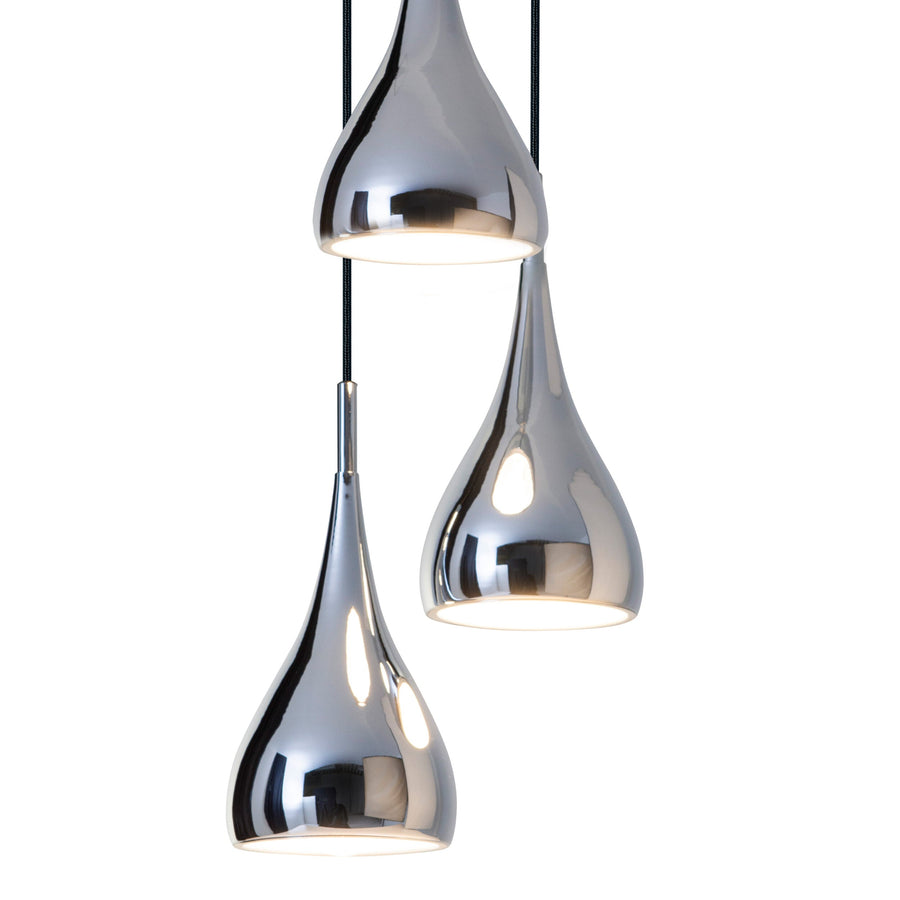 Suspension Style chromée, H 120 cm