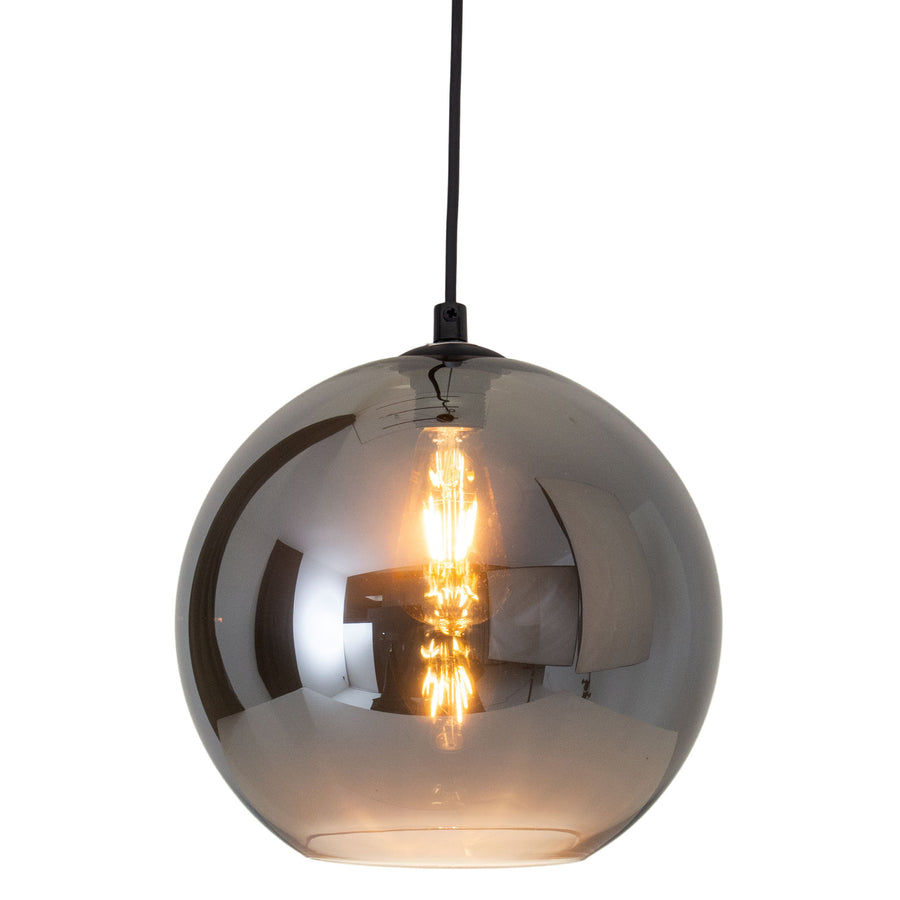Suspension Vaso anthracite, verre, H 125 cm