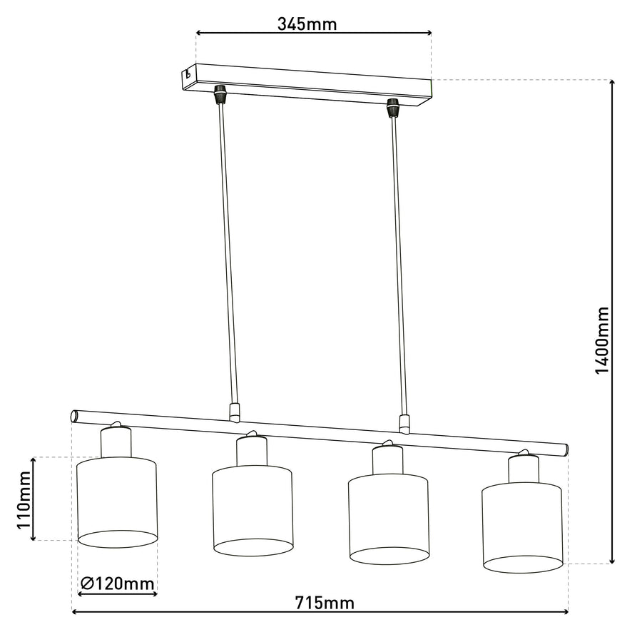 Suspension Maron marron, tissu